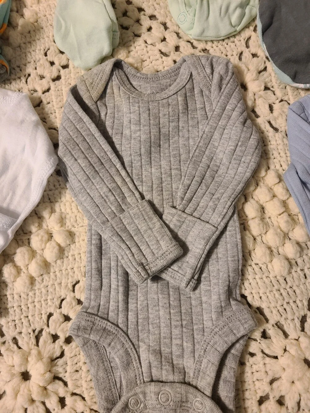 Baby Onesie Bundle - Blue, Mint, Gray & White